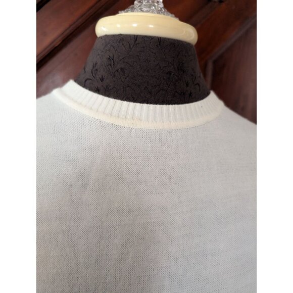 Vintage Heirloom Collectibles White Short-Sleeve Sweater 2X Acrylic Plus Size - Picture 2 of 7